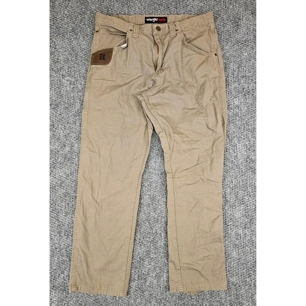 Wrangler RIGGS Workwear Ripstop Ranger Pants Khaki Lot of 2 34x30 34x32 - Picture 6 of 8